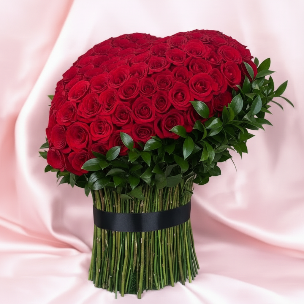 3D Heart Standing Roses - VIP